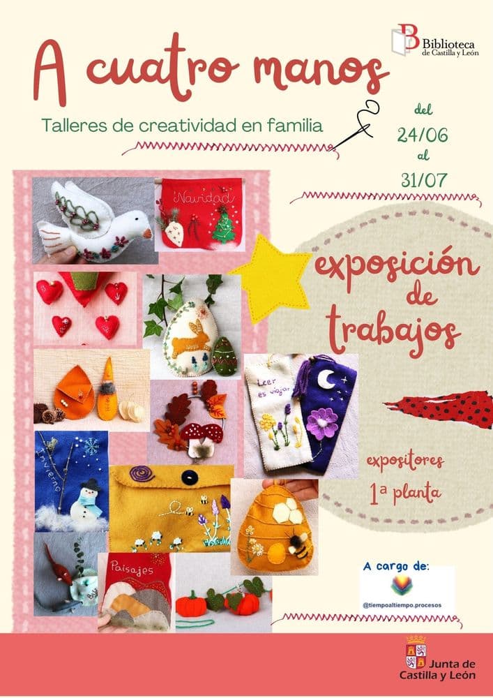 Imagen de Exposición de los trabajos del taller de creación en familia "A cuatro manos"