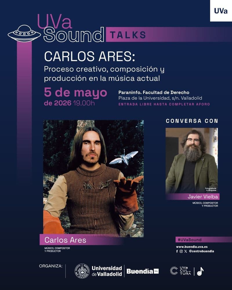 Imagen de UVa Sound Talks con Carlos Ares y Javier Vielba.