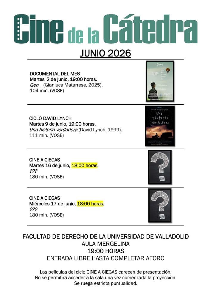 Imagen de Cine de la Cátedra: Cine a ciegas.