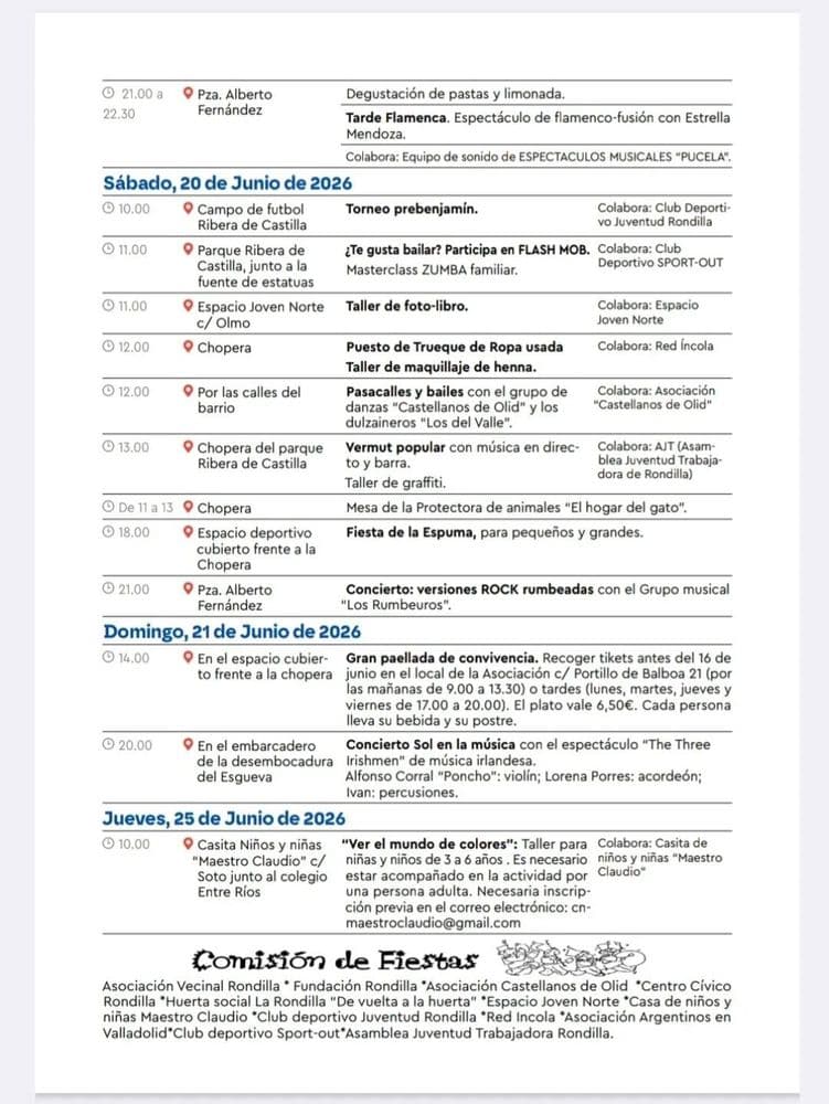 Imagen de Fiestas Rondilla 2026