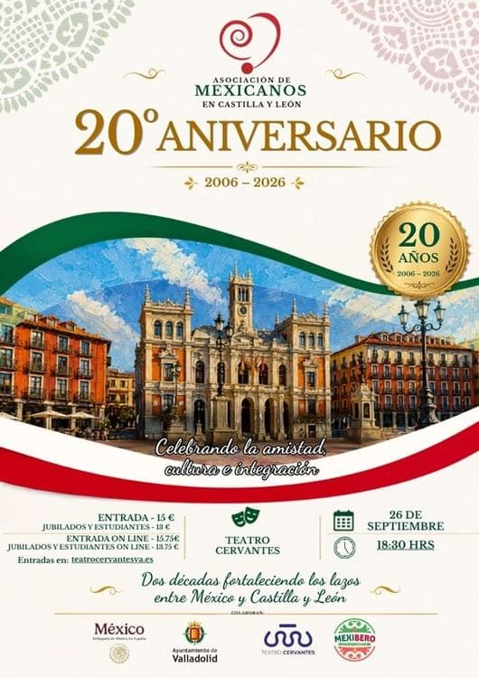 Imagen de Gala 20º Aniversario: Uniendo Culturas - Asoc. Mexicanos en CyL