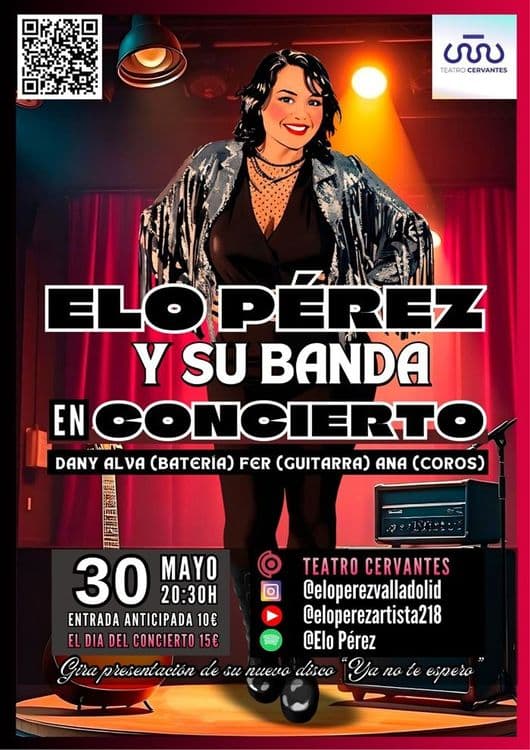 Imagen de Elo Pérez y su banda en concierto