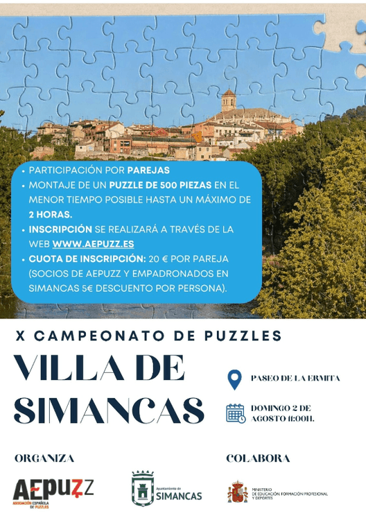 Imagen de X Campeonato de puzzles Villa de Simancas